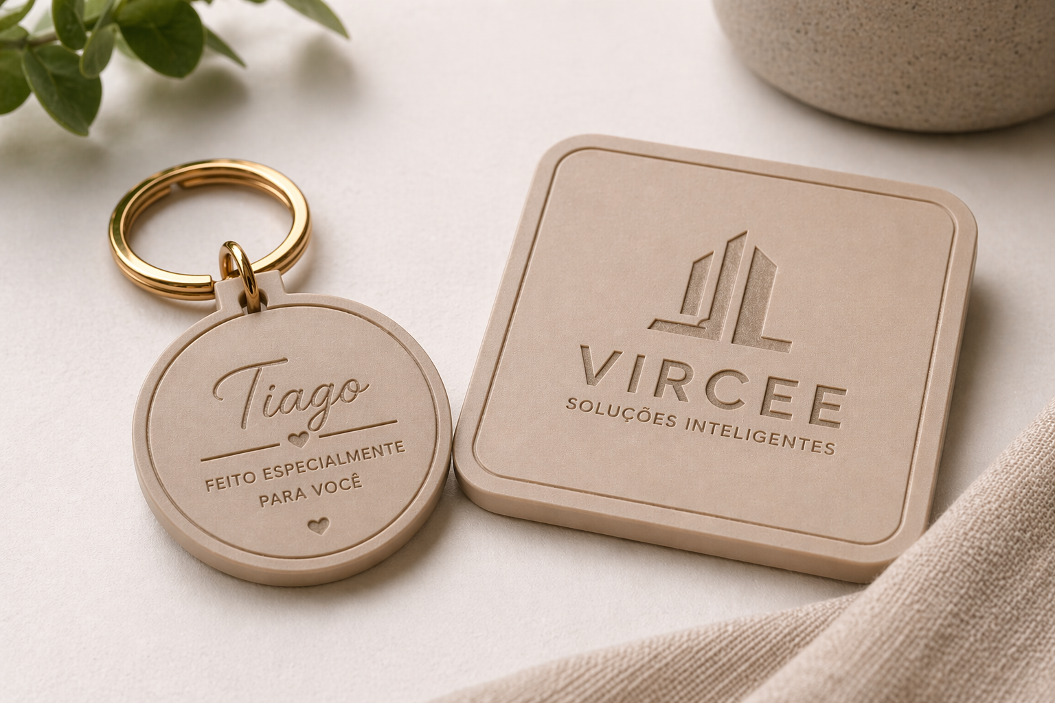 Detalhe de acabamento premium em peça personalizada PONTO BASE